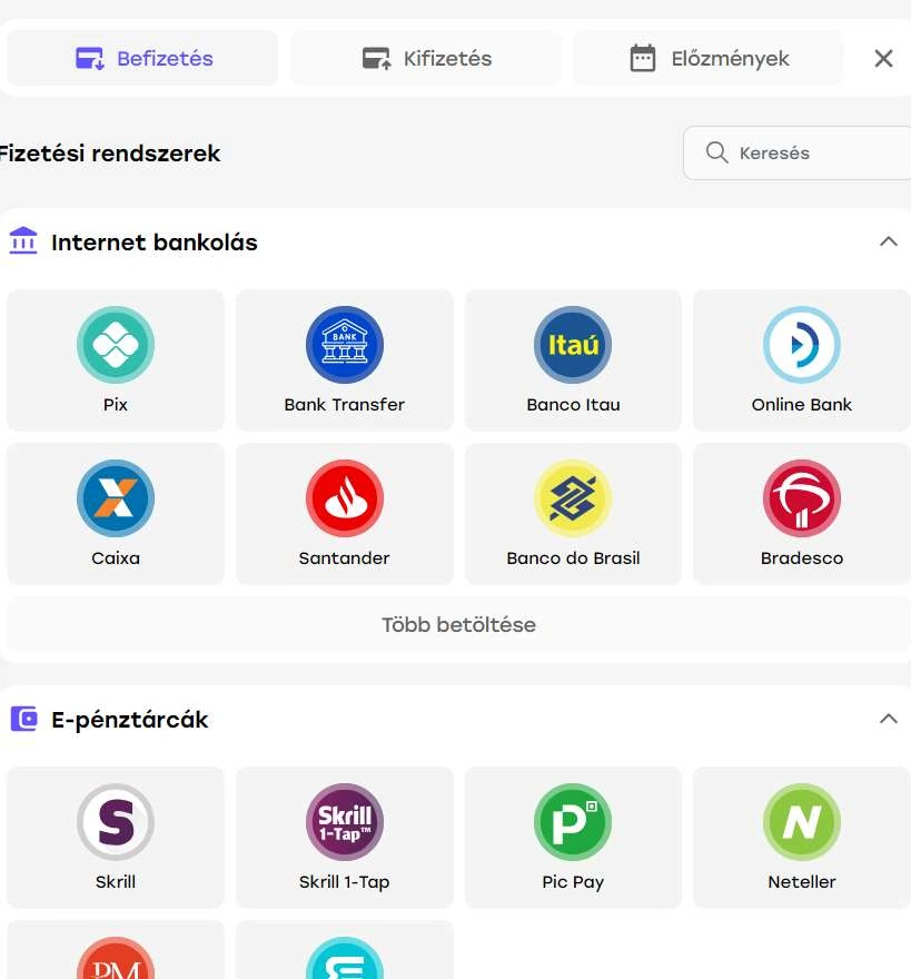 befizetési módok